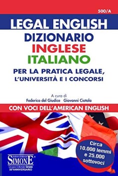 legal english dizionario inglesei taliano per la pratica legale lun