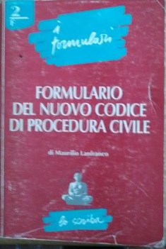 formulario del nuovo codice di procedura civile