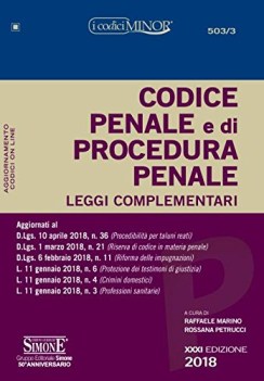 codice penale e di procedura penale leggi complementari ediz minor