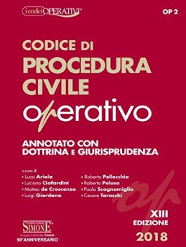 codice di procedura civile operativo annotato con dottrina e giurispr