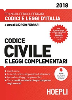 codice civile 2018 e leggi complementari