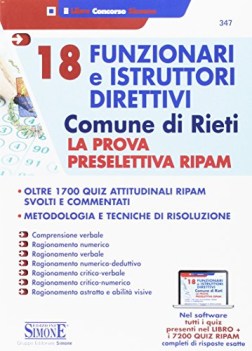 18 funzionari e istruttori direttivi comune di rieti la prova presel