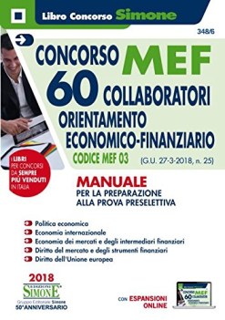 concorso mef 60 collaboratori orientamento economicofinanziario cod