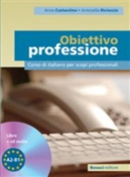 obiettivo professione a2b1 +cd italiano per stranieri