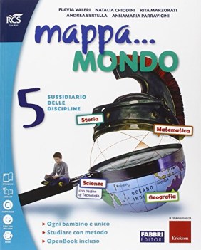 mappa mondo 5, suss. (unico) (4t) elementari