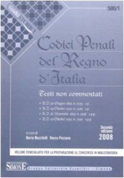 codici penali del regno ditalia testi non commentati