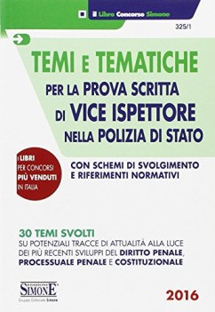 temi e tematiche per la prova scritta di vice ispettore nella polizia