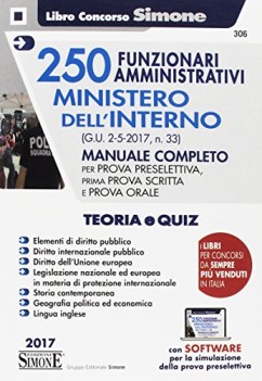 250 funzionari amministrativi ministero dellinterno manuale completo