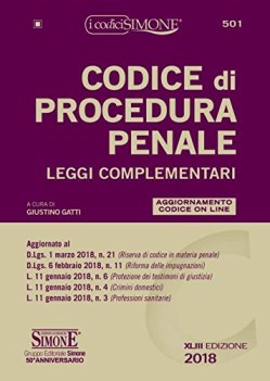 codice di procedura penale leggi complementari ediz minor