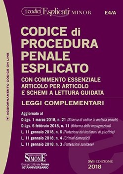 codice di procedura penale esplicato e leggi complementari ediz mino