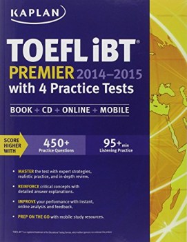 kaplan toefl ibt premier 20142015 with 4 practice tests