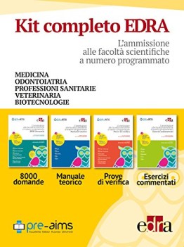 ammissione alle facolta scientifiche 2017-2018 KIT 4 VOLUMI