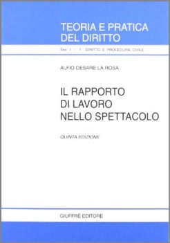 rapporto di lavoro nello spettacolo