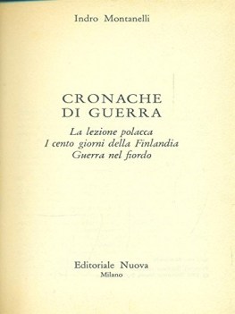 cronache di guerra prima edizione novembre 1978