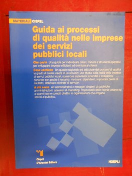 guida ai processi di qualit nelle imprese dei servizi pubblici locali