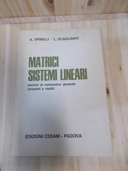 matrici sistemi lineari esercizi di matematica generale (proposti e risolti)