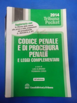 codice penale e di procedura penale e leggi complementari 2014 tribuna