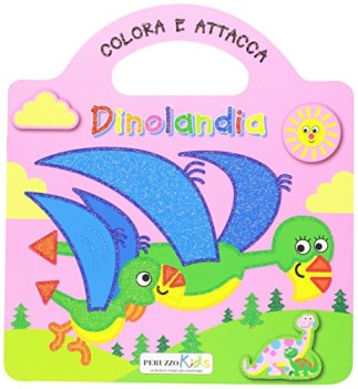 dinolandia rosa colora e attacca ediz illustrata con adesivi 2