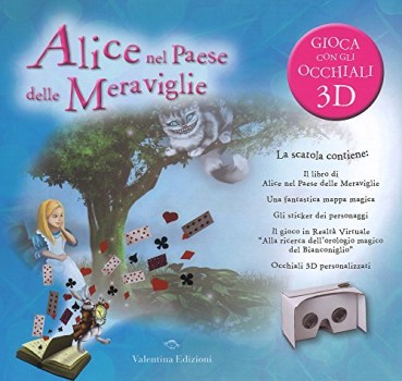 alice nel paese delle meraviglie con occhiali 3d