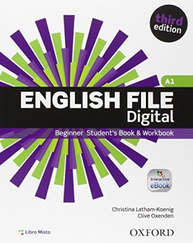 english file digital beg. sb+wb +eb inglese, grammatica