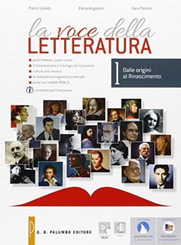 voce della letteratura 1 +commedia +dvd italiano, antologia tr.