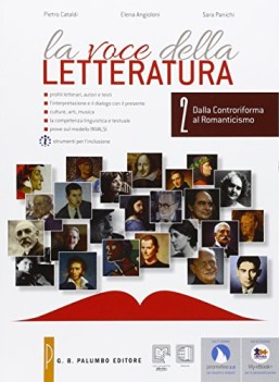 voce della letteratura 2 +dvd italiano, antologia tr.