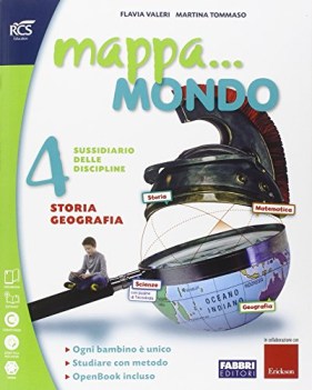 mappa mondo 4 msuss.sto.geo. (2t) elementari