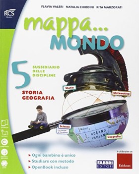 mappa mondo 5, msuss.sto.geo. (2t) elementari