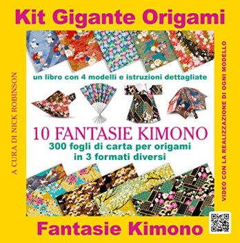 kit gigante origami 10 fantasie kimono con gadget