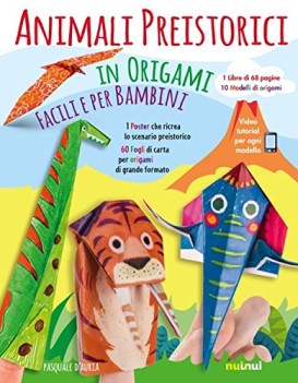 animali preistorici in origami facili per bambini con gadget