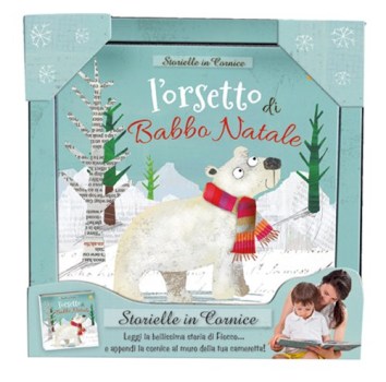 orsetto di babbo natale storielle in cornice