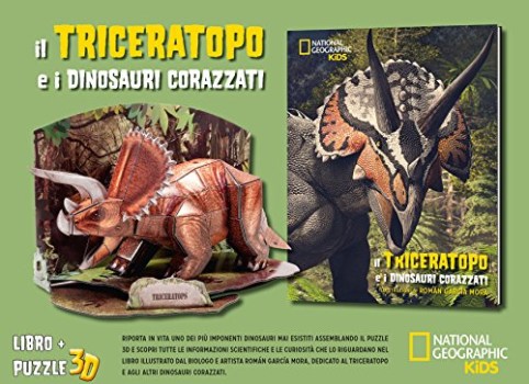 triceratopo e i dinosauri corazzati dinosauri 3d ediz illustrata con puzzle