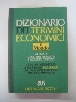 dizionario dei termini economici