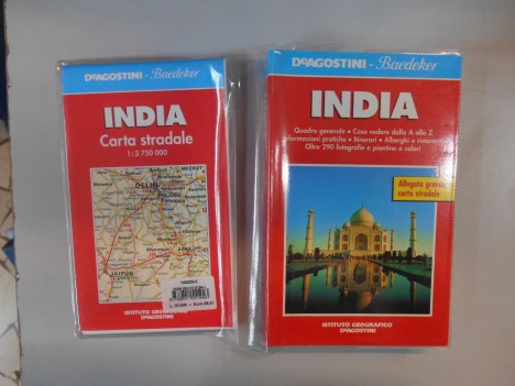 india guida con carta stradale baedeker