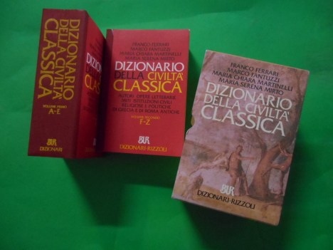 dizionario della civilt classica DUE VOLUMI