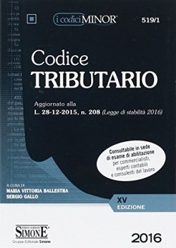 codice tributario ediz minore