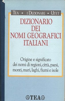 dizionario dei nomi geografici italiani