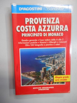 provenza costa azzurra principato di monaco guida con carta stradale baedeker