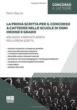 prova scritta per il concorso a cattedre nelle scuole di ogni ordine e grado