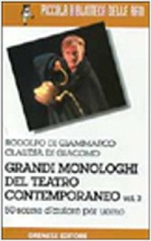 grandi monologhi del teatro contemporaneo vol. 2 uomo