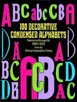 100 decorative condensed alphabets