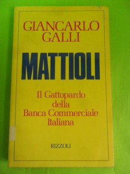 mattioli. il gattopardo della banca commerciale italiana