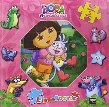 dora l\'esploratrice libro puzzle