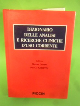 dizionario delle analisi e ricerche cliniche d\'uso corrente