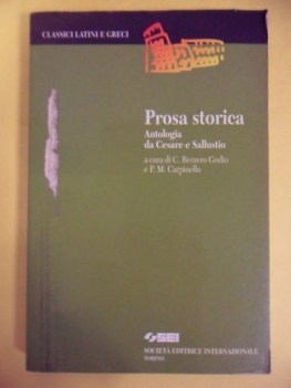 PROSA STORICA ANTOLOGIA DA CESARE A SALLUSTIO