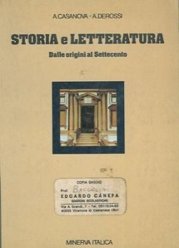 storia e letteratura - dalle origini al settecento