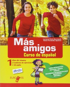 mas amigos 1 +cuaderno+recursos +cd spagnolo, antol.e lett.