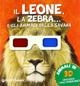 leone la zebra e gli animali della savana 3d