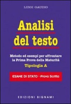 analisi del testo prima prova