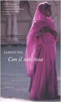 con il sari rosa